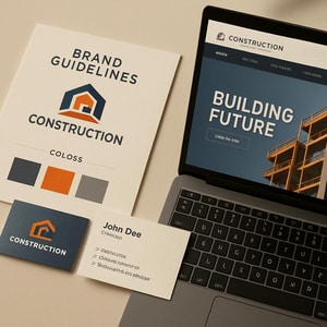 charte graphique exemple application logo couleurs entreprise btp