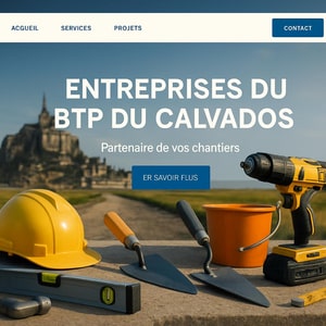 création site internet Calvados pour entreprises BTP – site web professionnel et localisé, responsive design