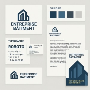 création charte graphique entreprise bâtiment exemple