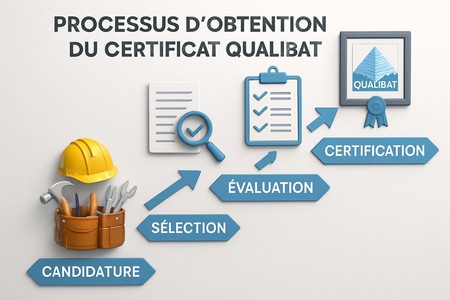 Étapes du processus d'obtention du certificat Qualibat pour entreprises du bâtiment