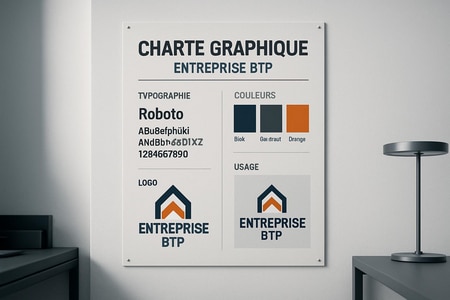 Exemples d'applications concrètes d'une charte graphique dans le BTP