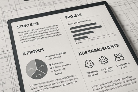 Contenu stratégique et informatif pour site institutionnel BTP