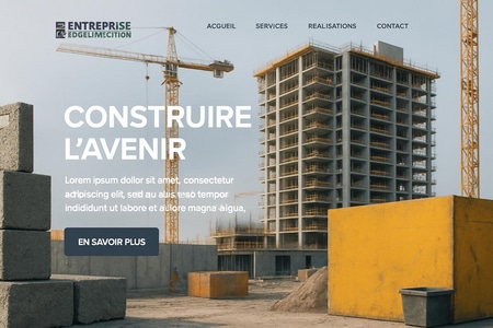 Exemple de site institutionnel professionnel pour entreprise du BTP