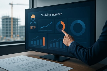 Tableau de bord KPI pour la visibilité internet d’une PME du BTP