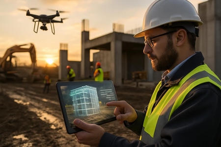 Cas d’usage IA BTP en Normandie : vision par ordinateur, planning, devis