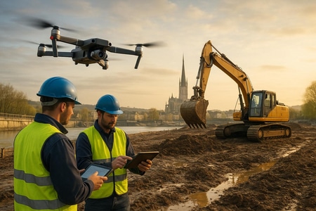 Workflow intelligent BTP à Rouen avec IA et automatisation des processus