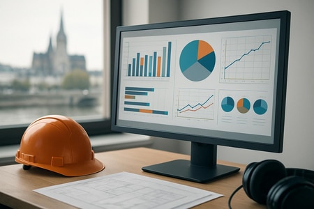 Tableau de bord analyse trafic site internet Rouen pour PME BTP