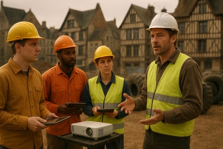 Formation des équipes BTP à Rouen aux outils IA pour descriptions de prestations et devis