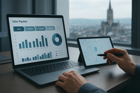 Prospection BTP automatisée à Rouen pipeline commercial pour entreprises du bâtiment