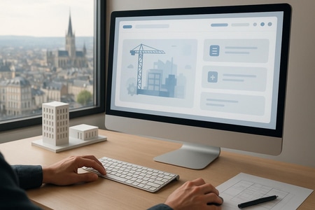 Site web BTP avec IA pour générer des demandes de devis à Rouen taille medium
