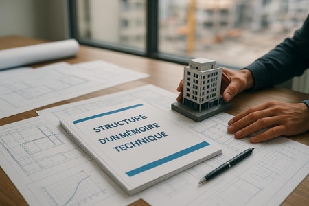 Schéma de structure mémoire technique BTP pour appels d’offres publics