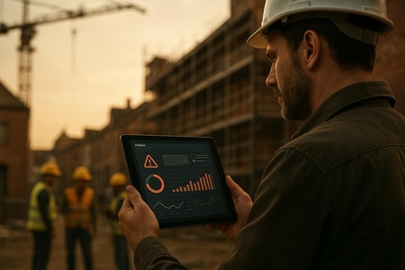 Suivi de chantier avec IA pour PME BTP en Normandie alerte retard et couts taille medium