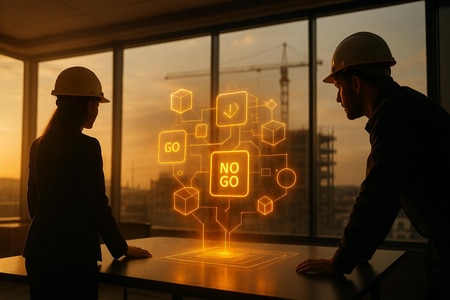 Workflow IA décision go no go appels d'offres pour entreprise BTP à Rouen