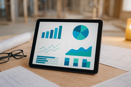 Tableau de bord performance campagnes emailing automatisées BTP Normandie