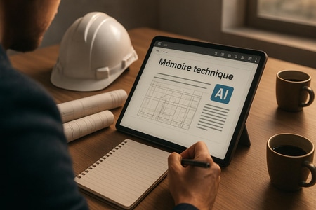 Rédaction mémoire technique BTP grâce à un assistant IA pour TPE taille medium