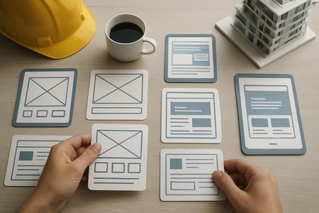 Structure de site internet pour entreprise BTP à Rouen optimisée pour le référencement