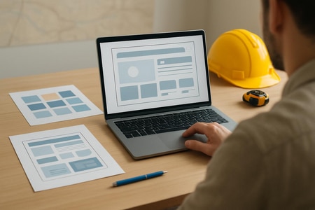 Structure de site internet pour électricien à Rouen optimisée pour la conversion et le référencement local