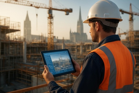 Transformation digitale BTP avec IA à Rouen suivis de chantiers connectés en temps réel sur tablette